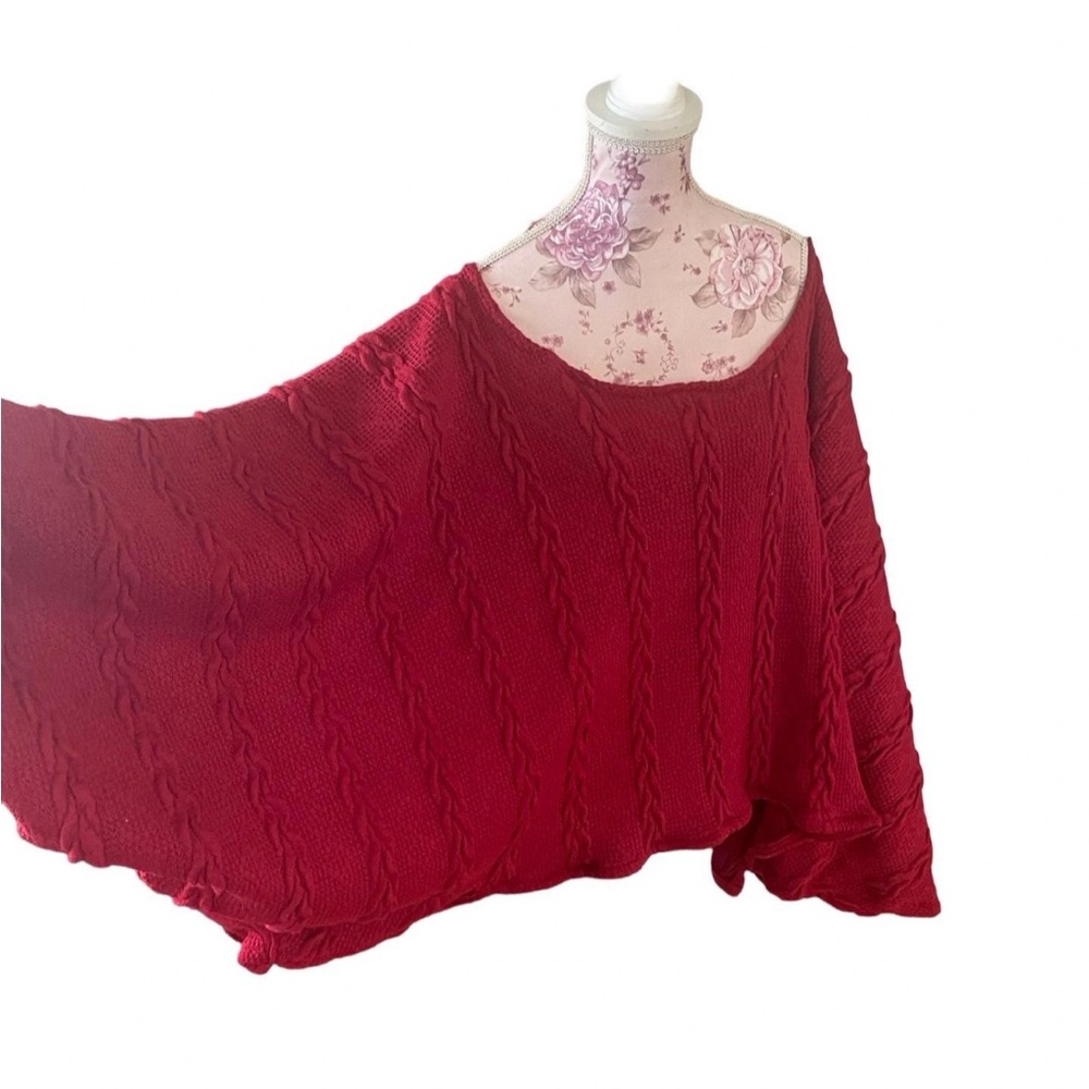 Fall Knit Set – Red Sweater with Matching Turban - Picture 4 of 5